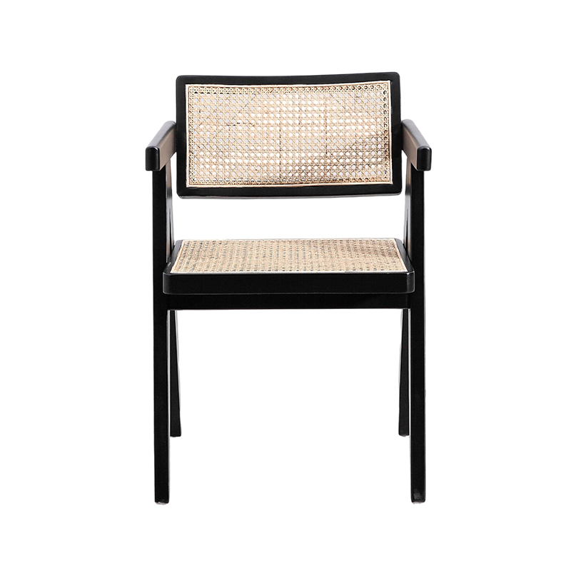 Rattan Texta Decorationis Lignum Cathedra cum Armrest